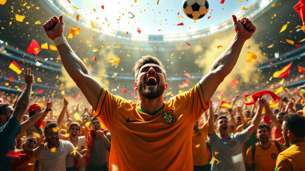 Imagem original da Golmetria sobre lesão de Brasil na Copa do Mundo, imagem cinematográfica gerada por IA; sem fotos reais, rostos identificáveis ou escudos.