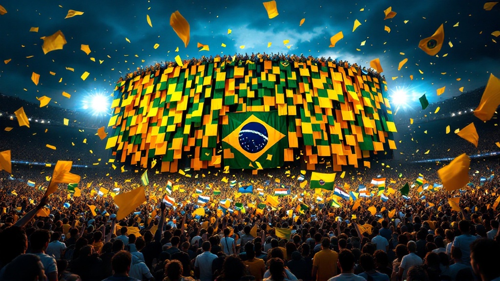 Gráfico de dados original da Golmetria sobre resultado de Brasil na Copa do Mundo, em estilo premium de jornalismo de dados; sem fotos reais, sem semelhança de pessoas reais e sem escudos.